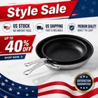 Hestan Probond Forged Professional Clad Titum Nonstick Fry Pan Set 2 New. Price: $175.00.