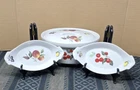 Vtg 4-PIECE Set Bia Cordon Bleu COB13 Oval Casserole W/lid + 2 Serving Dishes Used. Price: $32.75.