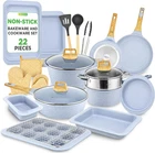 Nutrichef 22 Pcs Non Stick Ceramic Pots And Pans Cooking, Baking, Utensils Set New. Price: $176.99.