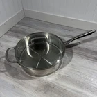 Cuisinart High Impact 10" Qt 8933-26H V#39178 W/glass Lid Stainless Used. Price: $39.95.