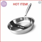 Kirecoo Tri-ply Stainless Steel 12 Inch Frying Pan, Fast And Even Heat New. Price: $25.70.