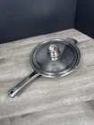 Zepter Stainless Steel Fry Pan W/ Lid, Thermo Control System, 11 Helper Handle Used. Price: $99.99.