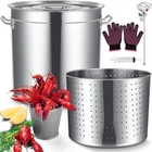 Geetery Stainless Steel Seafood Boil Pot With Basket, Stock Strainer... New. Price: $123.66.