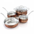 Oster Carabello 9 Piece Stainless Steel Cookware Combo Set Copper New. Price: $71.74.