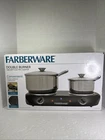 Farberware FH202-D11 Double Burner Electric Cooktop Black 1800 Watt Heavy Duty Used. Price: $24.99.