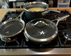 Calphalon Select Space-saving Hard-anodized Nonstick 6-PIECE Cookware Set Used. Price: $124.99.