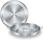 Concord Stainless Steel Piece 22" Cookware Set. Comales 3, Silver New. Price: $190.14.
