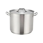 Winco SST-80 Qt. Premium Induction Stock Pot W/ (2) Welded Handles New. Price: $369.93.
