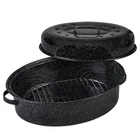 19 Inch Oval Roaster With Lid, Rack Included (speckled Black) - Design To A... New. Price: $103.27.