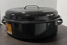 Granite Ware 18-INCH Covered Oval Roaster Black, Dishwasher Safe New. Price: $29.95.