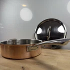 Cuisinart CTPP334-26H Tri-ply Copper Stainless 10.5" Quart Saute Pan With Lid Used. Price: $45.00.