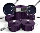 Nuwave Lux 13PC Cookware Set Forged Induction Ceramic Nonstick Eggplant Purple New. Price: $450.00.