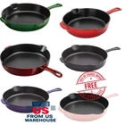 Staub 11" Enameled Cast Iron Deep Skillet Fry Pan Made In France Color New. Price: $124.99.