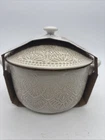 Pioneer Woman Vintage Lace Round Cocotte Stoneware Baking Dish W/lid 1QT. Price: $22.00.