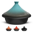 Kook Moroccan Tagine, Enameled Cast Iron Cooking Pot, Tajine With Stone Blue. Price: $114.99.