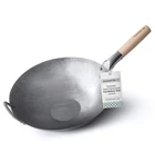 Mammafong Flat Bottom Carbon Steel Pan - Hammered Woks And Stir Fry New. Price: $94.36.