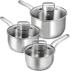 Michelangelo Stainless Steel Pot Set - 1QT & 2QT 3QT Sauce Pan New. Price: $78.17.