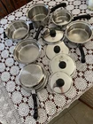 10 Pc. Vintage Salad Master Stainless Steel Sauce Pans Steamer T3045 Used. Price: $340.00.