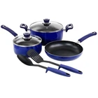 Oster 7 Piece Non Stick Aluminum Cookware Set Blue New. Price: $54.99.