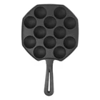 Cabilock Cast Iron Takoyaki Pan, 12 Molds Non-stick Maker Black New. Price: $40.99.