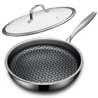 Kurrungie Non Stick Frying Pans With Lid, Hybrid 12-INCH, Silver New. Price: $58.95.