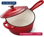 Onader 2QT With Lid, Enameled Cast Iron Pot, Small Dutch Oven New. Price: $60.73.