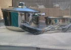 Gibson Home 5 Piece Mirror Polish Stainless Steel Cookware Set New. Price: $41.95.
