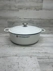 Creuset Enameled Cast Iron Signature Risotto Pot 6.75QT Shiny White New Crack. Price: $179.99.