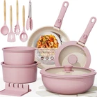 Astercook 21 Pcs Pots Pans Non Stick Ceramic Cookware Set, Detachable Handle New. Price: $152.99.