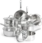 T-fal Stainless Steel Pots And Pans Set 11 Piece, Induction Cookware (H870SB64) New. Price: $185.67.