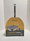 Masterchef Tv Series Stir Fry Pan Glass Lid Stainless Steel Cookware 11" Teflon New. Price: $78.98.