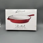 Nib Eternal Living Enameled Cast Iron 10" Fry Skillets, Red New. Price: $32.95.