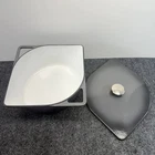 Bruntmor Modern Diamond Shape Enameled Cast Iron Dutch Oven Pot 5 Quart Gray New. Price: $72.00.