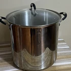 Tramontina 22 Qt Triply Base Professional Stainless Steel Stock Pot With Lid Used. Price: $69.00.