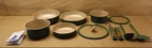 Carote 11PC Nonstick Cookware Set Detachable Handle Induction Oven Safe Green New. Price: $69.98.