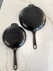 Smithey Cast Iron Chef Skillets (set Of 2) - No. 8 / 10 Used. Price: $210.00.