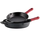 Tramontina, 2-PIECE Cast Iron Pre-seasoned Skillets 10" + 12" Multi-use New. Price: $62.00.