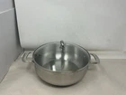 Chantal Induction 21 Steel 5 Quart Chef's Pan With Tempered Glass Lid New. Price: $164.95.