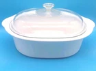 Vintage Corningware 5.5 Qt. Dutch Oven/roaster With Pyrex V-34-C Lid Used. Price: $49.00.