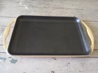 Creuset Rectangular Enameled Cast Iron Smooth Griddle Grill Pan 33 Yellow Used. Price: $75.00.