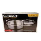 Cuisinart Stainless Steel, 5.5 Quart Saut Pan W/ Cover New Box. Price: $95.00.