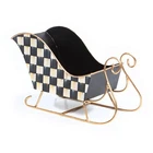Mackenzie Childs Courtly Check Tin Sleigh Hand-painted Sturdy *new*. Price: $49.00.