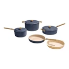 *new* Our Place 8 Piece Essential Ceramic Nonstick Cookware Set Blue *open Box*. Price: $157.46.