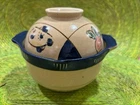 Donabe Japanese Earthenware Pot Blue Flower 6 Bowl Used. Price: $25.00.