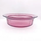 Pyrex Visions Cranberry 1QT Ribbed Casserole Dish V-31-B No Lid Made Usa Used. Price: $16.00.