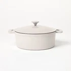 5.5QT Enamel Dutch Oven Light Gray - Figmint New. Price: $44.99.