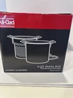All Clad Stainless 8 Quart Pasta Pot W/ Perforated Insert & Lid New. Price: $165.00.