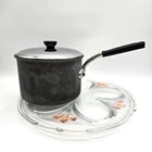 Farberware 3 QT/2.8L - Hard Anodized Anti Warp Base, Nonstick Sauce Pan W/lid Used. Price: $16.95.