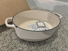 Cuisinart Oval Casserole 7-QUART/6.7 Snow White Matte Lid!! Chipped!! Used. Price: $24.99.