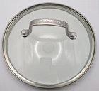 Cuisinart 7" Glass Replacement Lid Stainless Steel Rim Pot Pan Cover 18CM Used. Price: $12.99.